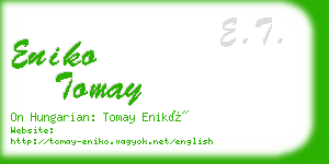eniko tomay business card